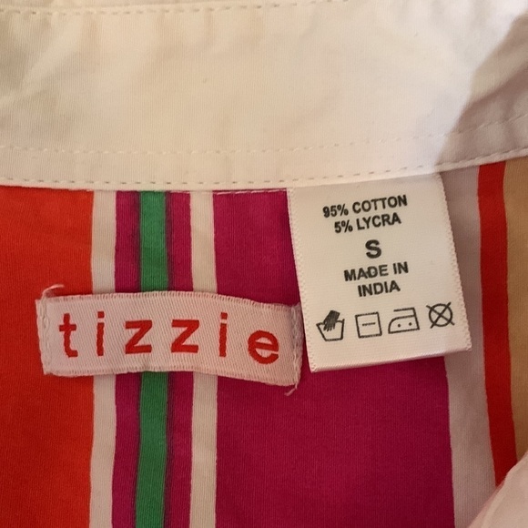 Tizzie Cotton Mini Striped Dress, S - Picture 11 of 11